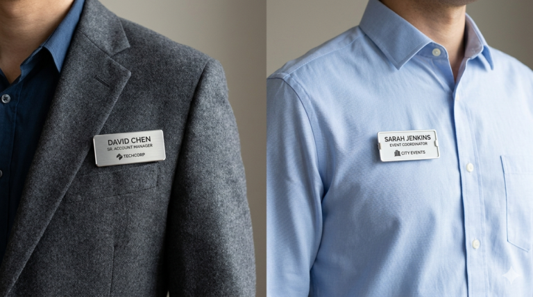 Magnetic vs. Pin Name Tags: When Each Is the Right Choice for Your Team