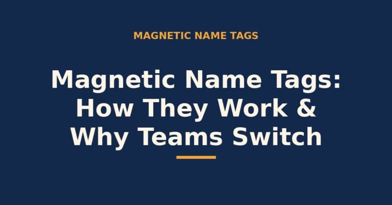 Magnetic name tags — how they work and why teams switch