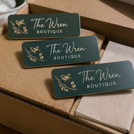Engraved staff name tags