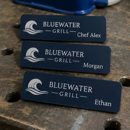Reusable magnetic name tags